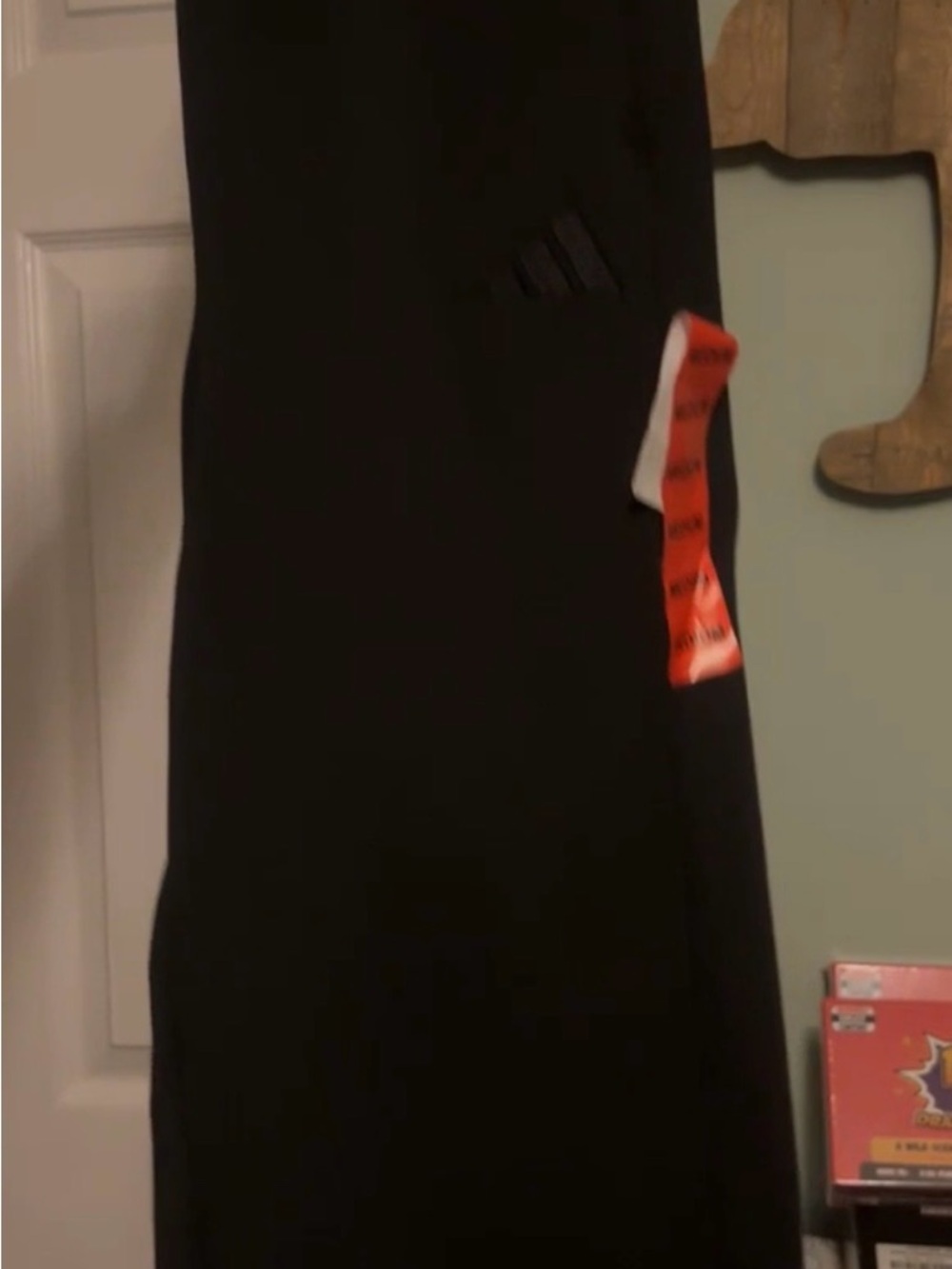 adidas Black Dress with Orange Accent Tag